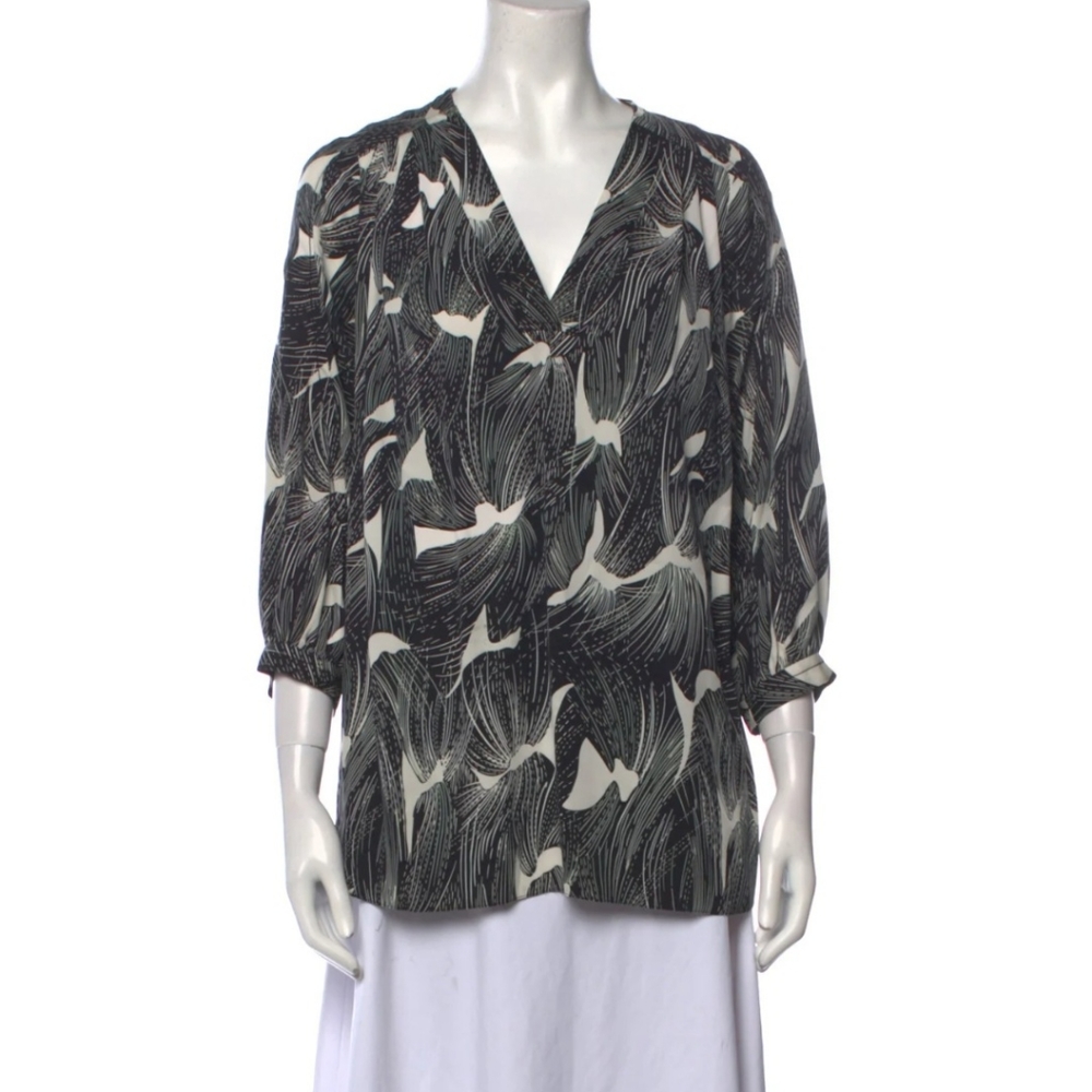 🔥 LIKE NEW DVF DIANE VON FURSTENBERG SILK TUNIC TOP